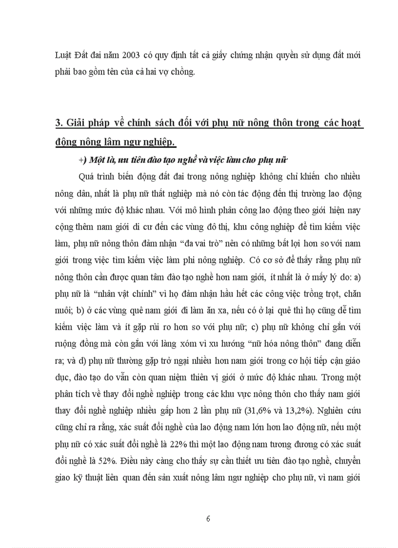 image for page Quyền của người phụ nữ nông thôn trong các hoạt động nông lâm ngư nghiệp dưới góc độ bình đẳng giới