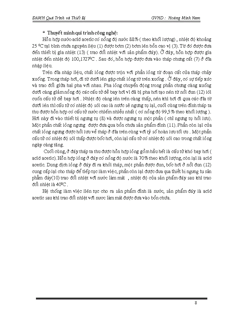 image for page Thiết kế tháp chưng cất hệ nước acid acetic