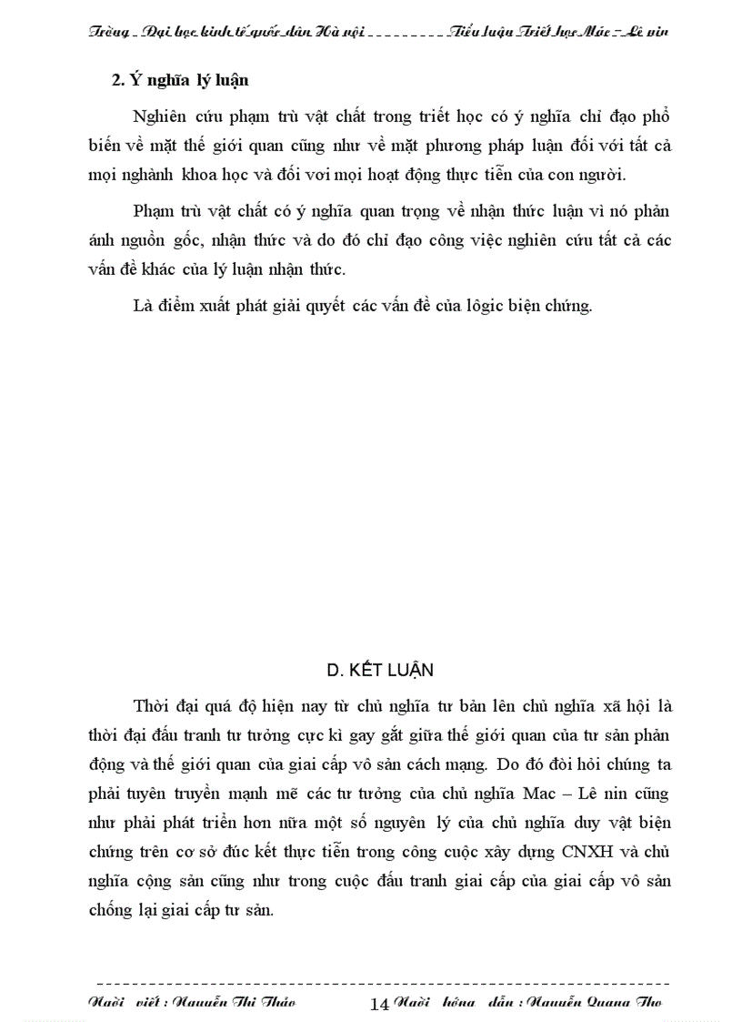 image for page Vật chất với tư cách là phạm trù trong triết học Mac Lê nin