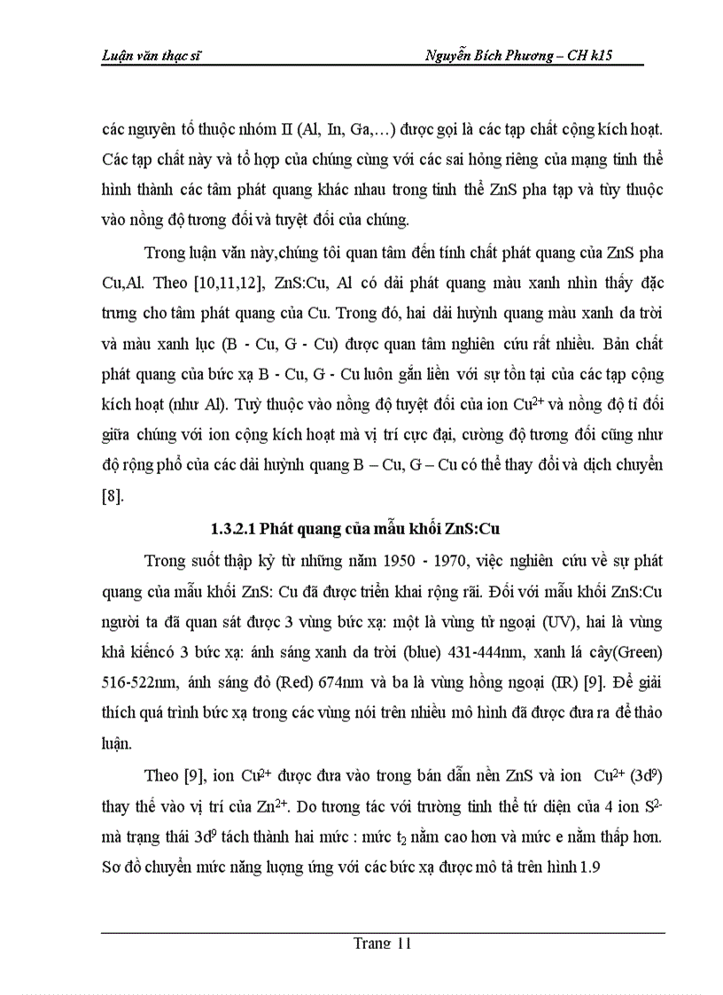 image for page Nghiên cứu và chế tạo vật liệu bột và màng ZnS Cu Al