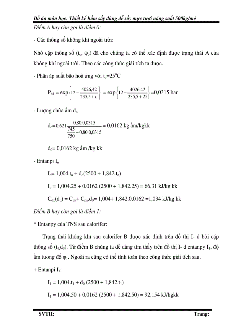 image for page Thiết kế hầm sấy để sấy mực tươi năng suất 500kg mẻ bản vẽ công nghệ