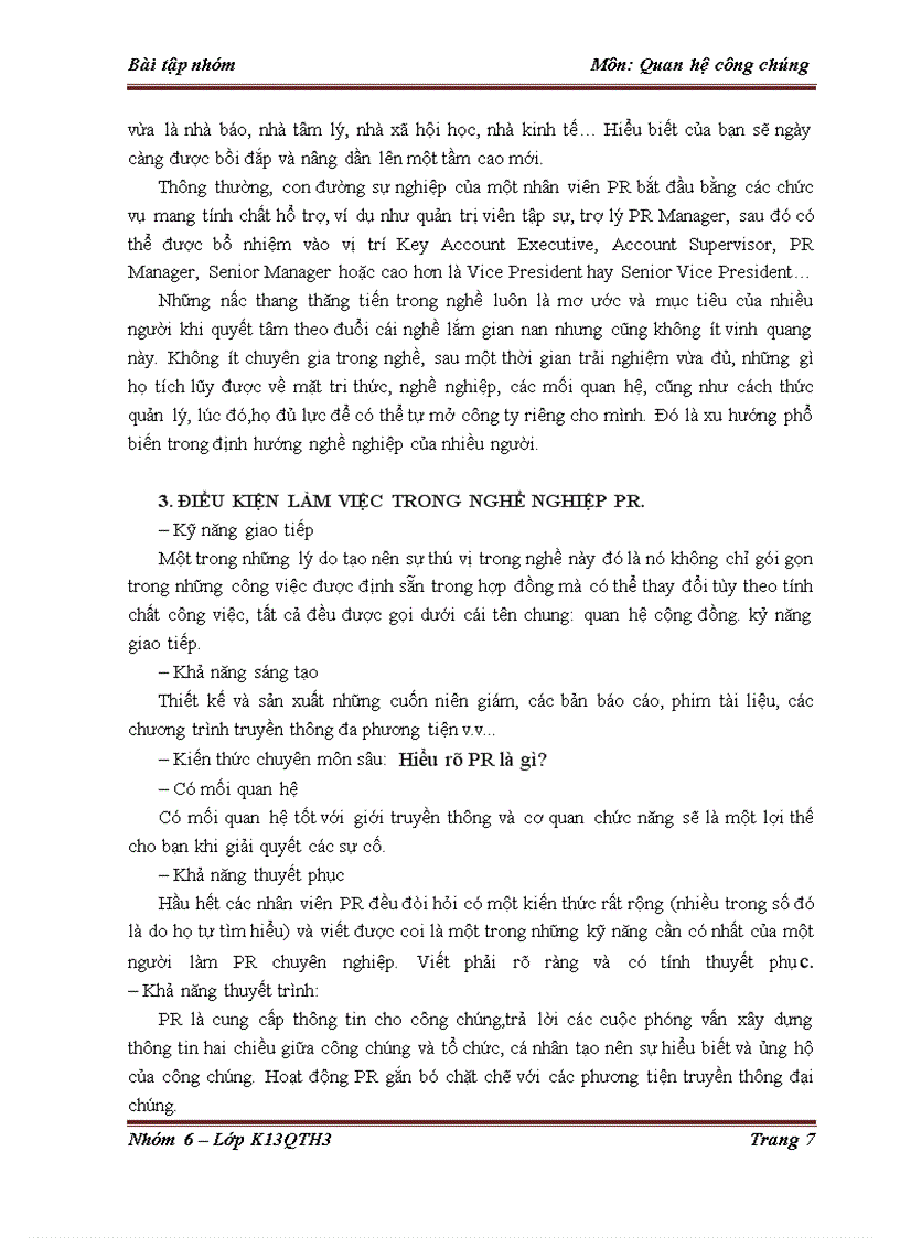 image for page Môi trường làm việc Trong nghề PR