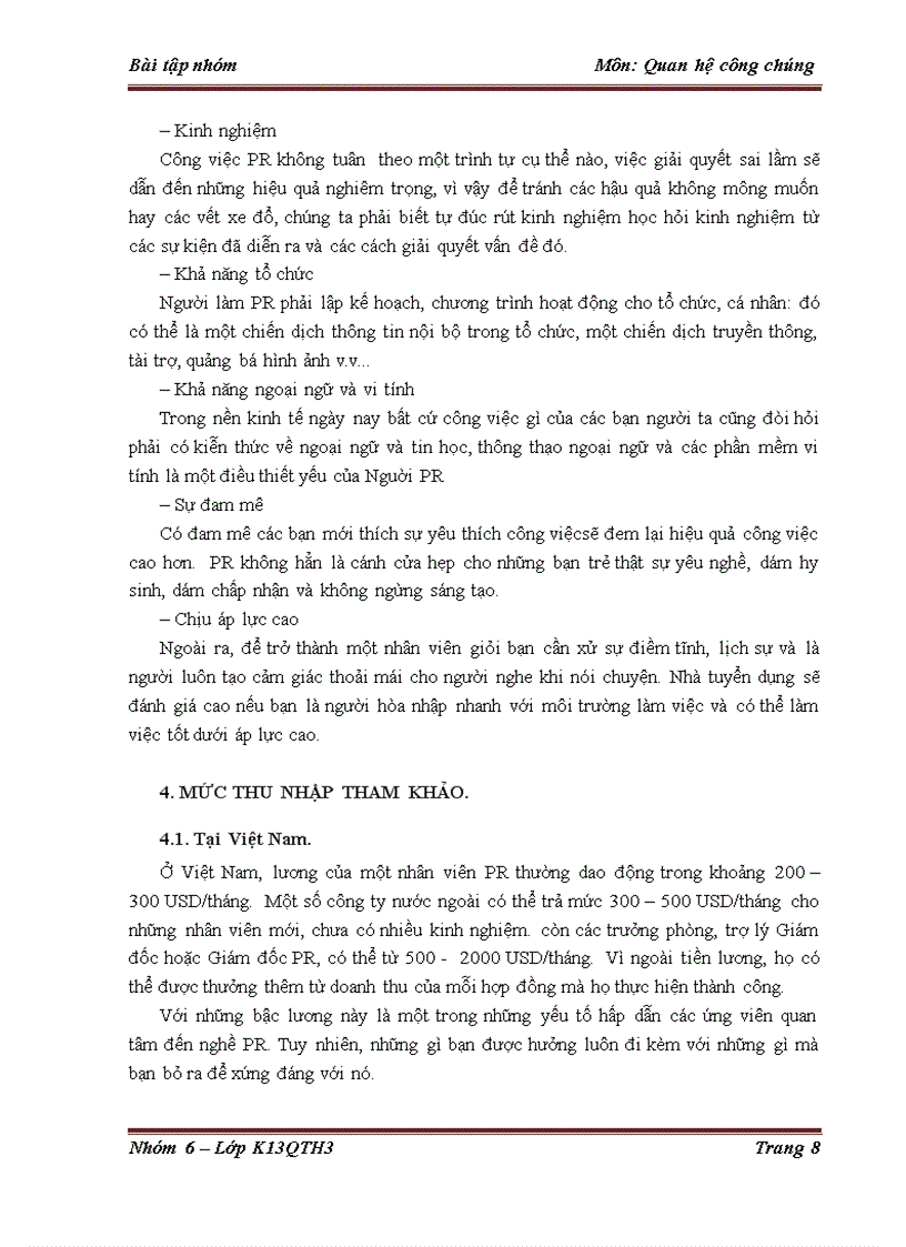 image for page Môi trường làm việc Trong nghề PR