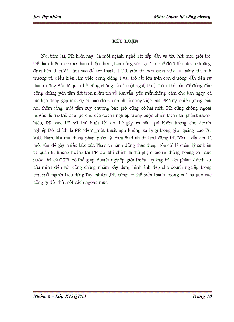 image for page Môi trường làm việc Trong nghề PR