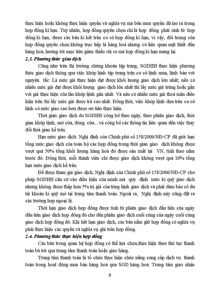 image for page Mua bán hàng hóa qua sở giao dịch theo quy định của pháp luật hiện hành