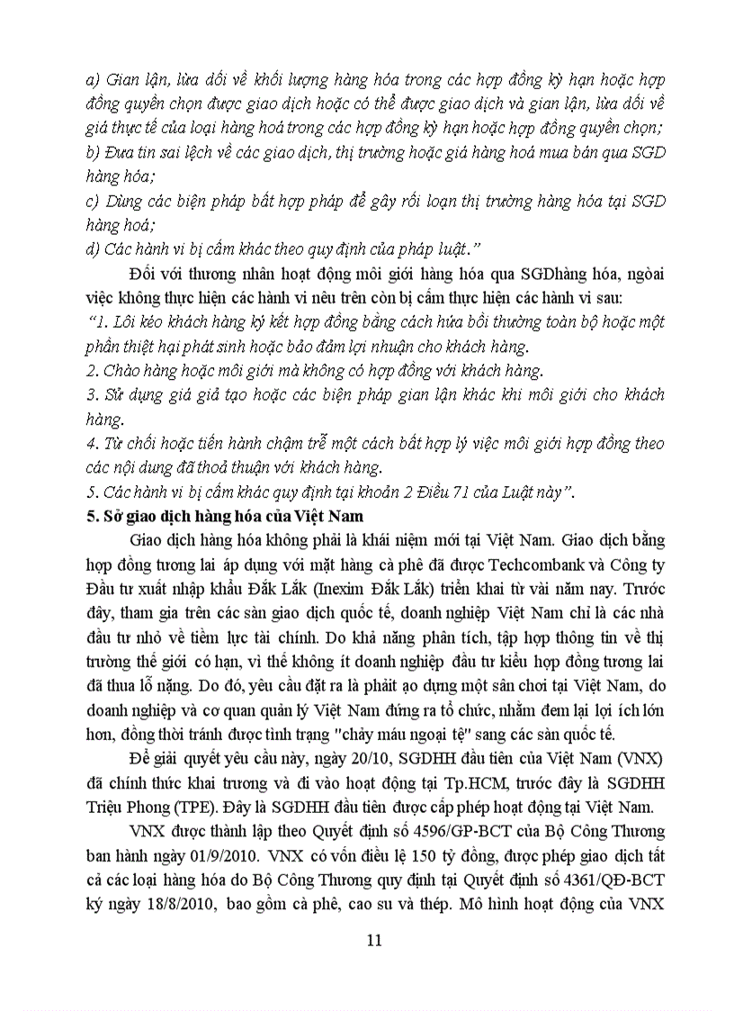 image for page Mua bán hàng hóa qua sở giao dịch theo quy định của pháp luật hiện hành