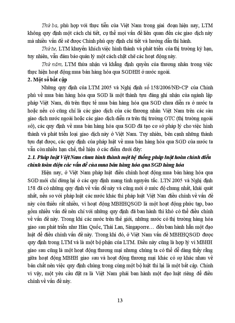 image for page Mua bán hàng hóa qua sở giao dịch theo quy định của pháp luật hiện hành