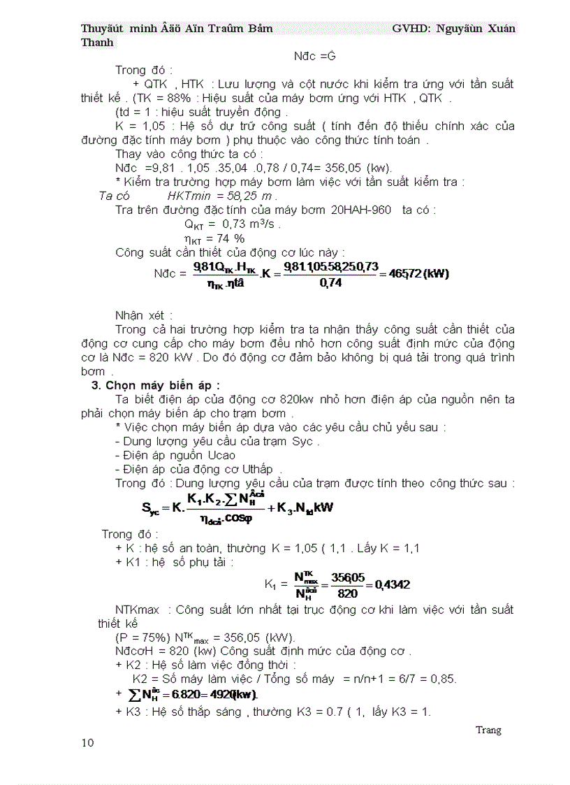 image for page Thiết kế sơ bộ trạm bơm tưới