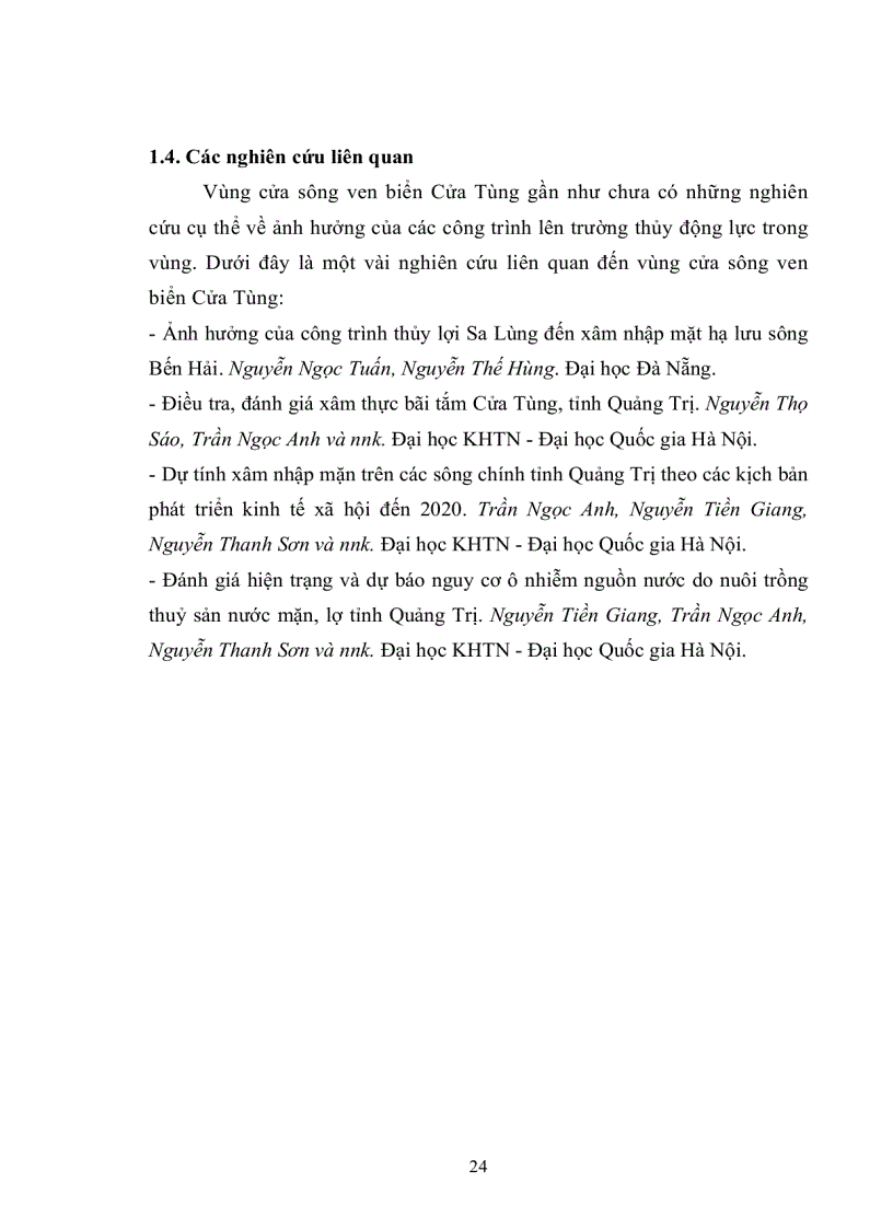 image for page Đánh giá tác động của tổ hợp công trình lên trường thủy động lực vùng cửa sông ven biển Cửa Tùng tỉnh Quảng Trị