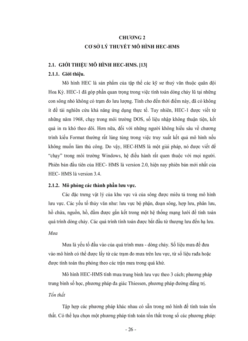 image for page Nghiên cứu ứng dụng mô hình HEC HMS tính điều tiết hệ thống hồ chứa thượng nguồn sông Hồng
