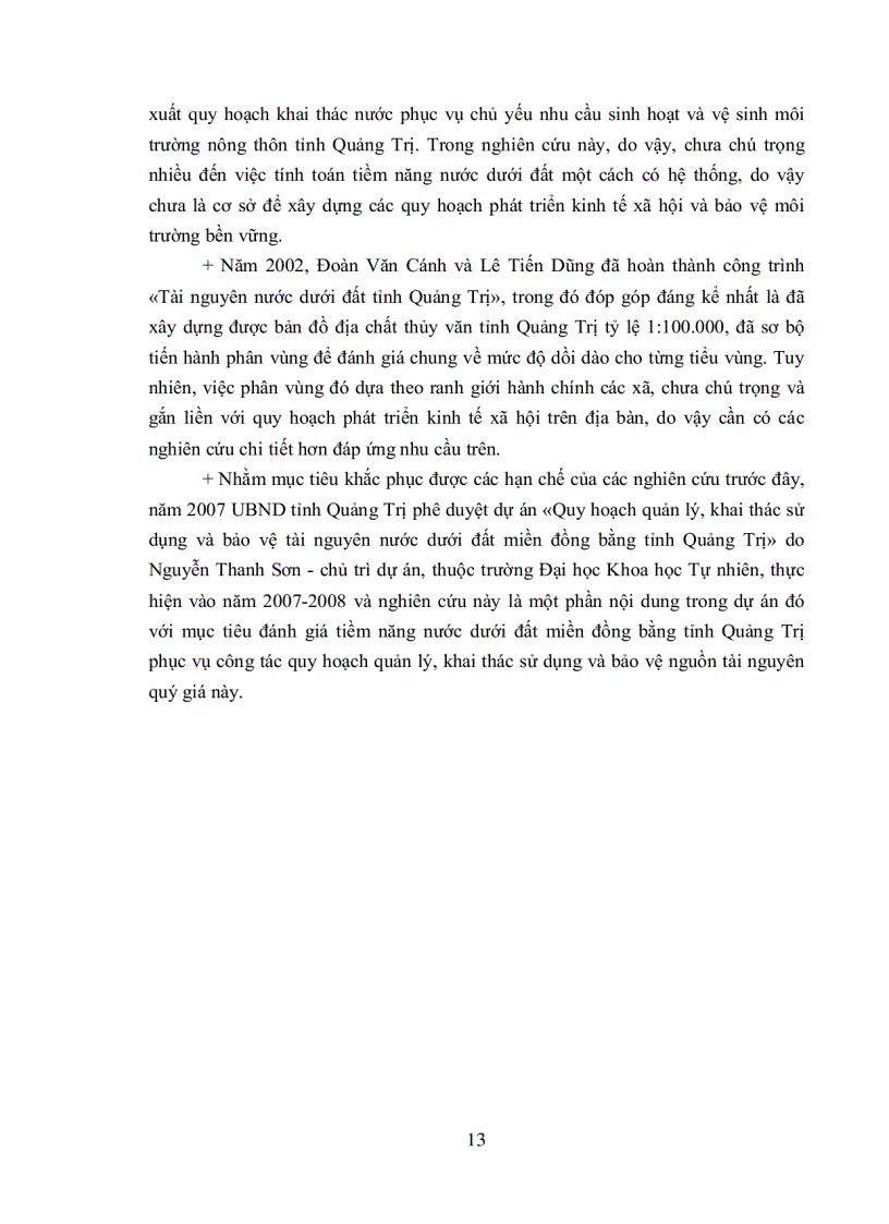 image for page Đánh giá tiềm năng nước dưới đất miền đồng bằng tỉnh Quảng Trị phục vụ quy hoạch phát triển kinh tế xã hội và môi trường bền vững