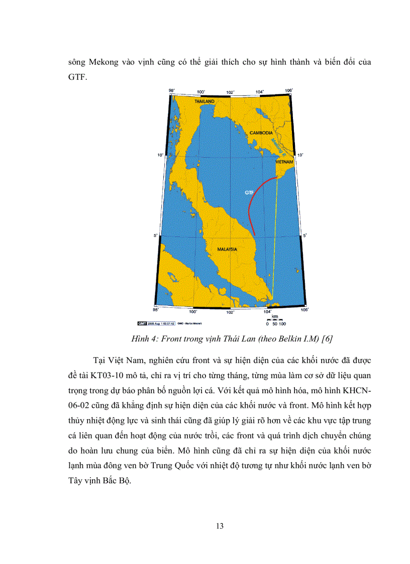 image for page Quy trình tính toán front nhiệt mặt biển với phương pháp của Cayula Cornillon
