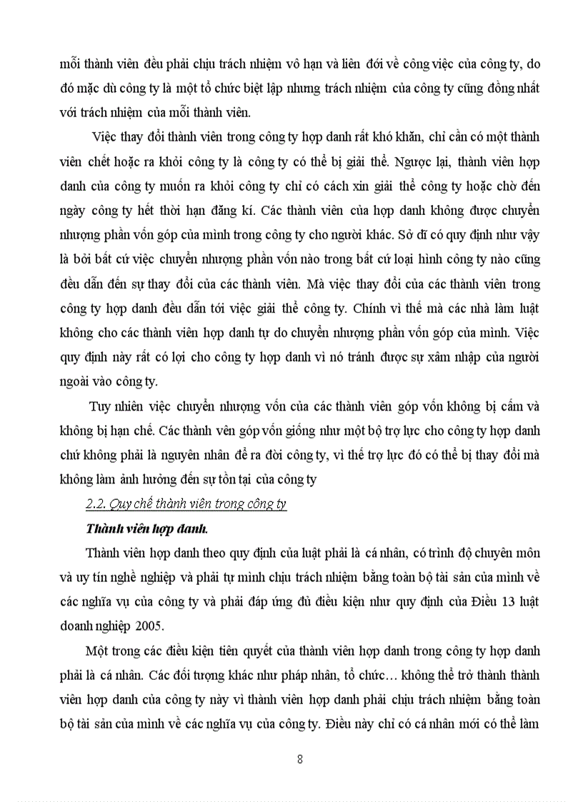 image for page Bi nh luâ n ca c quy đi nh cu a luâ t doanh nghiê p 2005 vê công ti hơ p danh