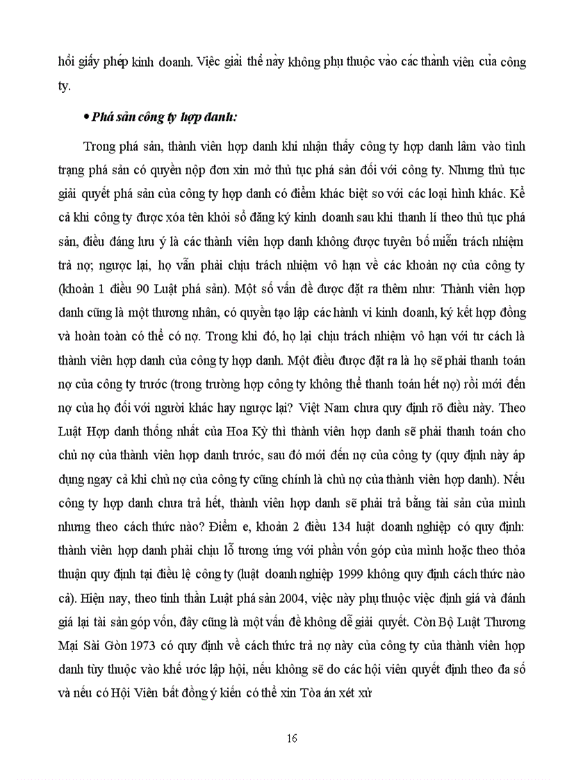 image for page Bi nh luâ n ca c quy đi nh cu a luâ t doanh nghiê p 2005 vê công ti hơ p danh