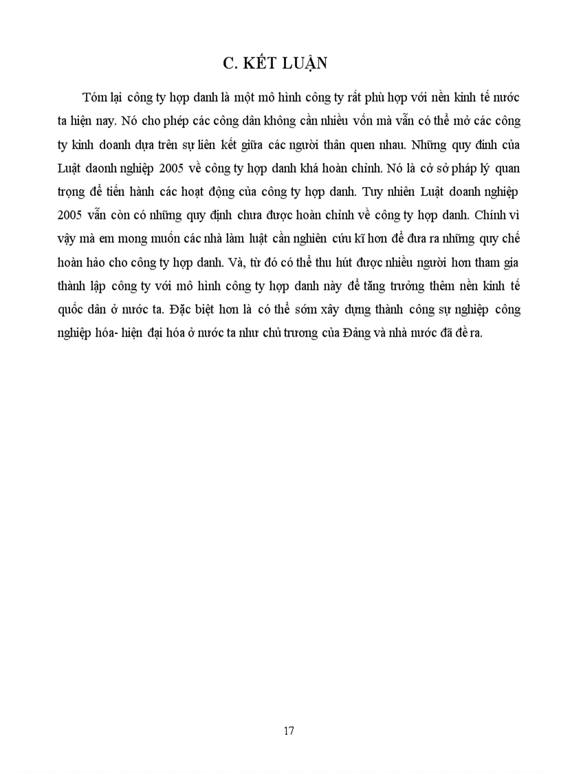 image for page Bi nh luâ n ca c quy đi nh cu a luâ t doanh nghiê p 2005 vê công ti hơ p danh