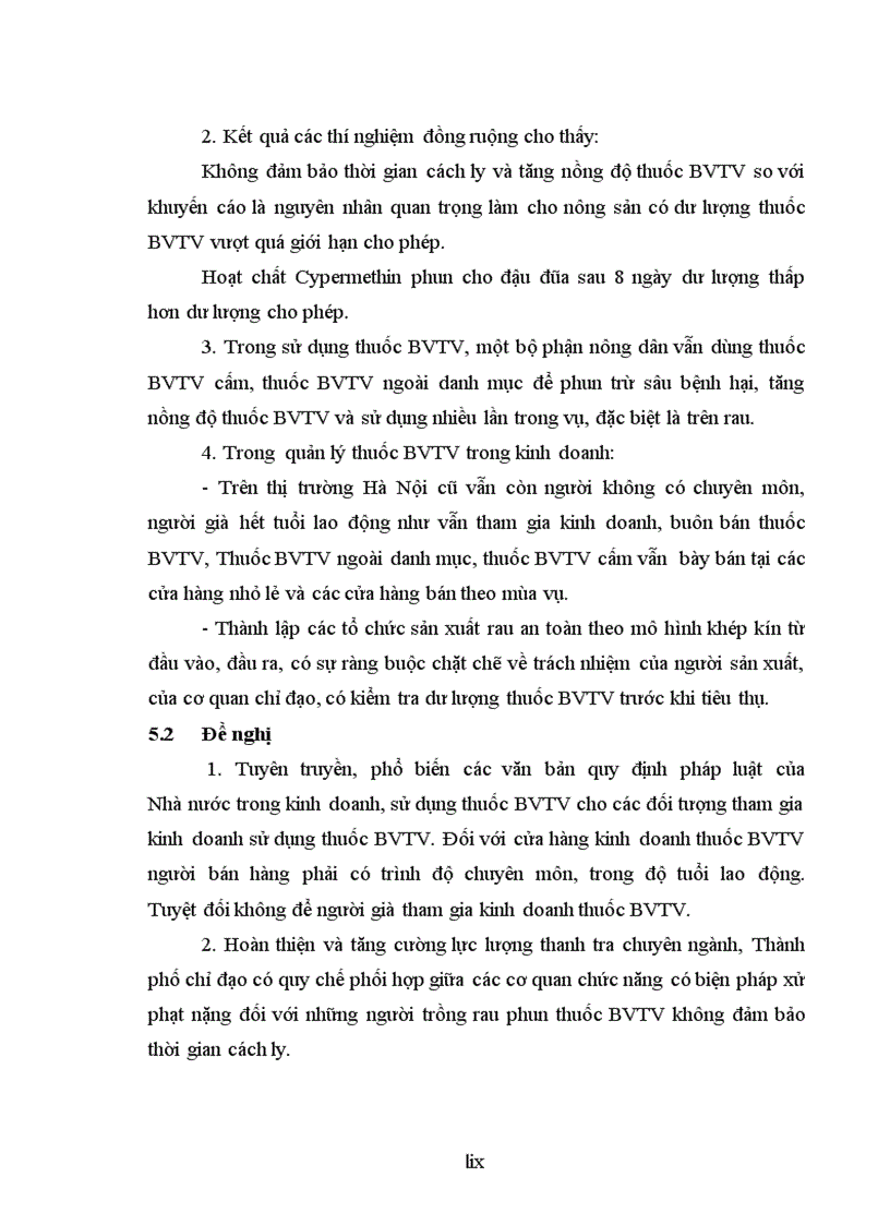 image for page Thực trạng dư lượng thuốc bảo vệ thực vật trong một số loại rau trên địa bàn Hà Nội và đề xuất một số giải pháp quản lý thuốc bảo vệ thực vật