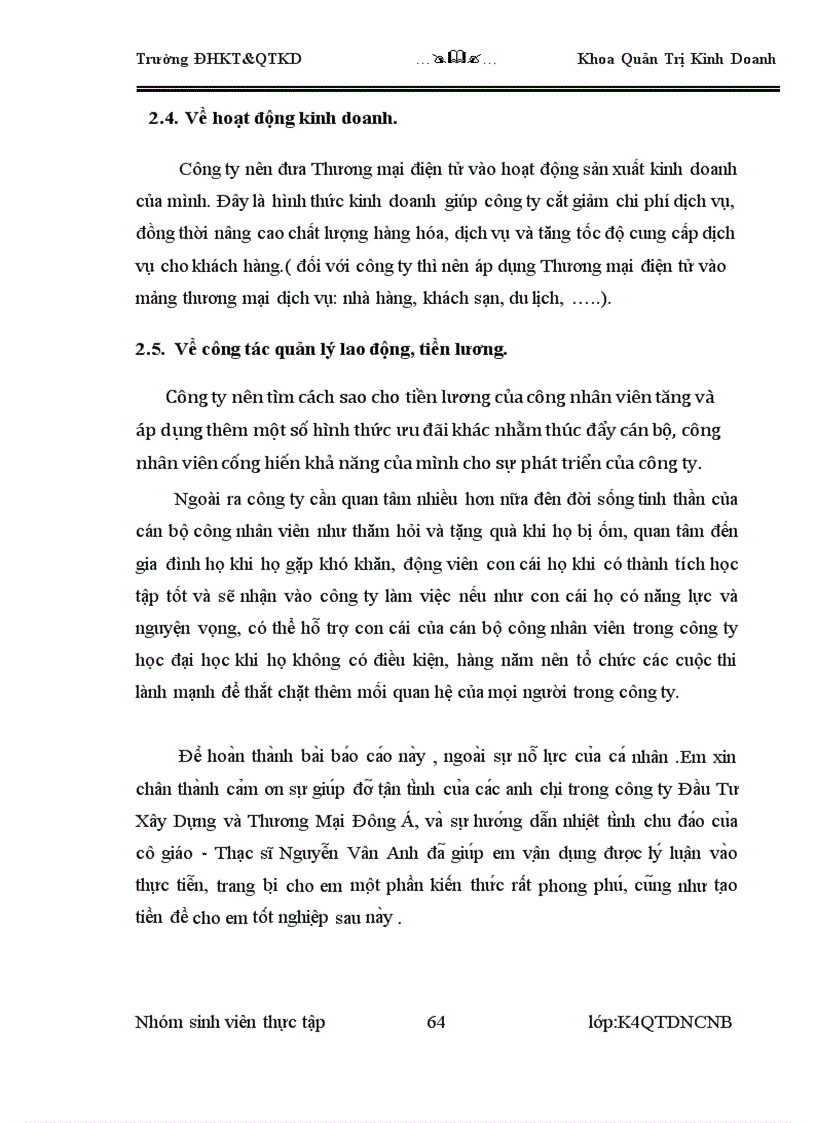 image for page Báo cáo thực tập môn học công ty cổ phần đầu tư xây dựng và thương mại đông á