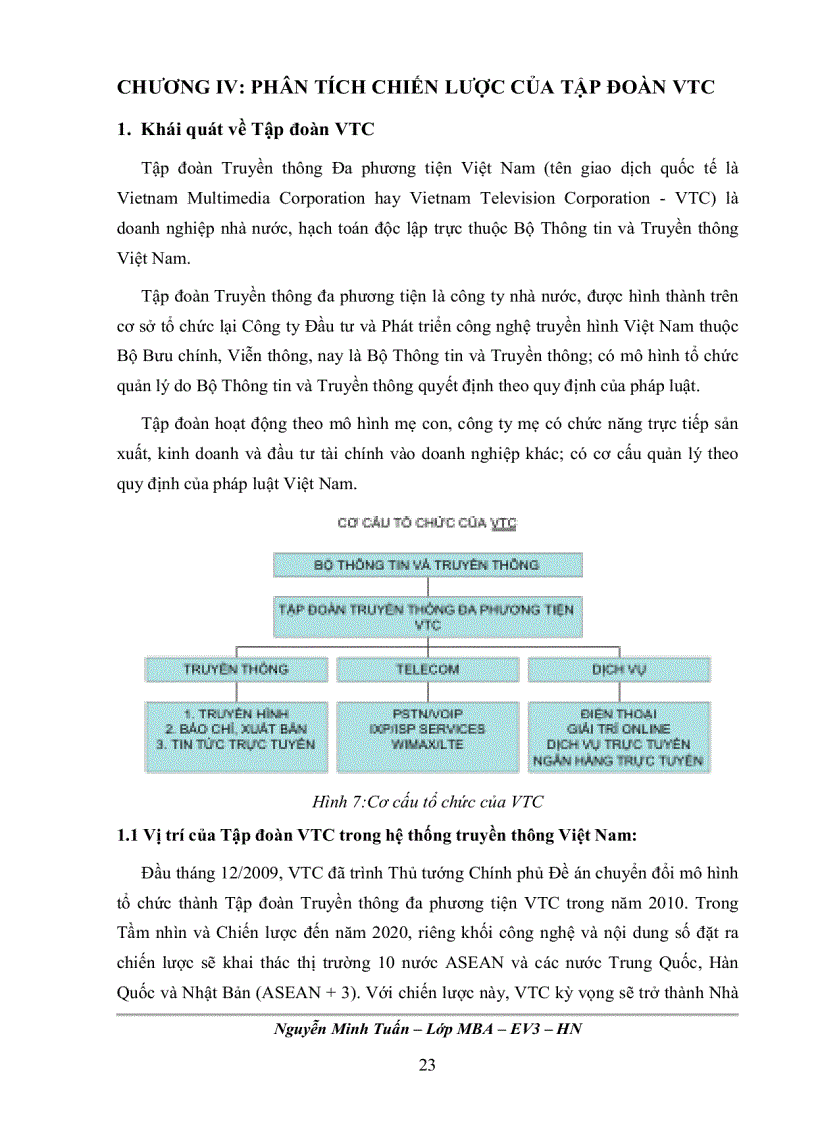 image for page Phân tích chiến lược kinh doanh cho Tập đoàn Truyền thông đa phương tiện VTC