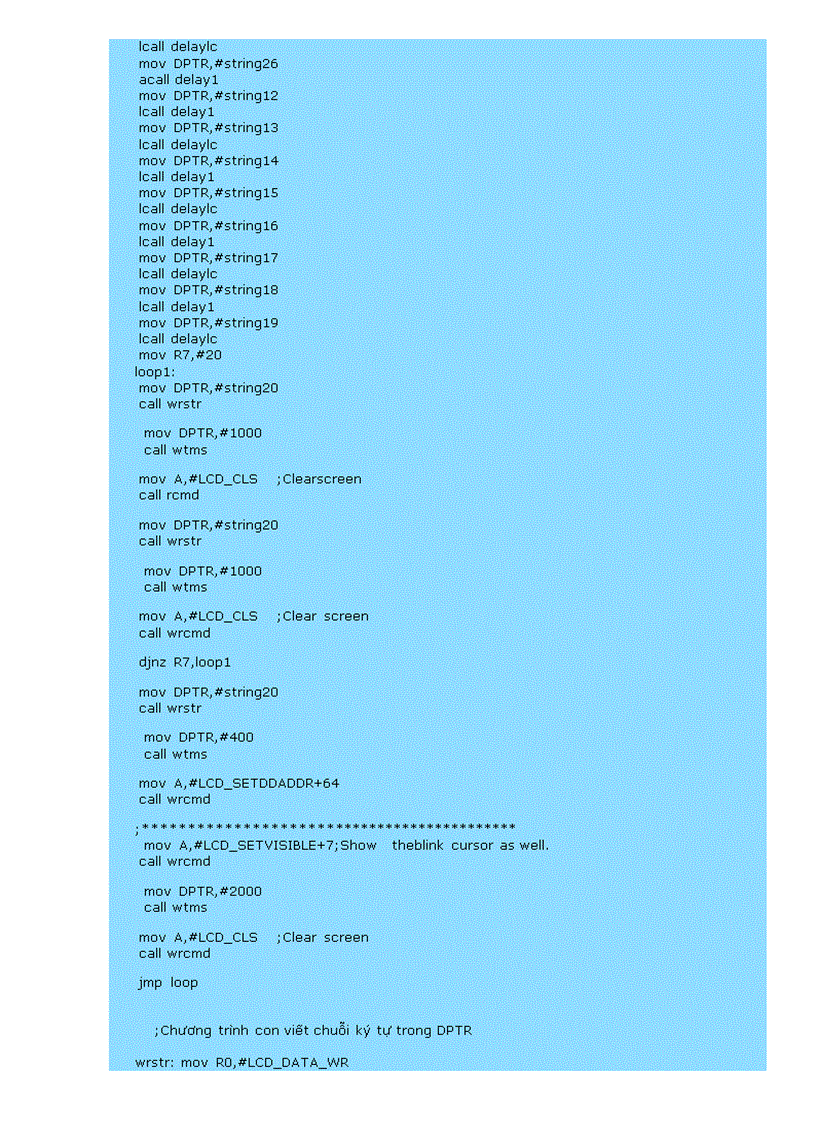 image for page Dùng 8051 điều khiển chạy chữ trên màn hình LCD