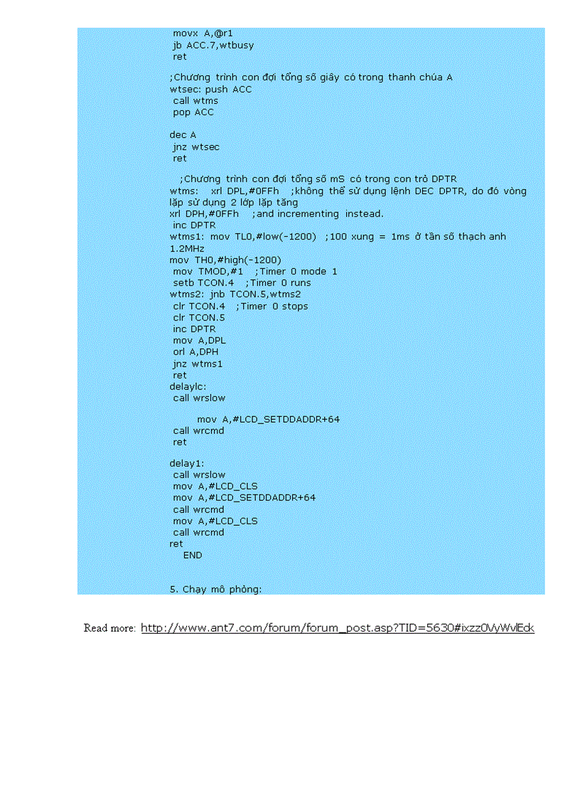image for page Dùng 8051 điều khiển chạy chữ trên màn hình LCD