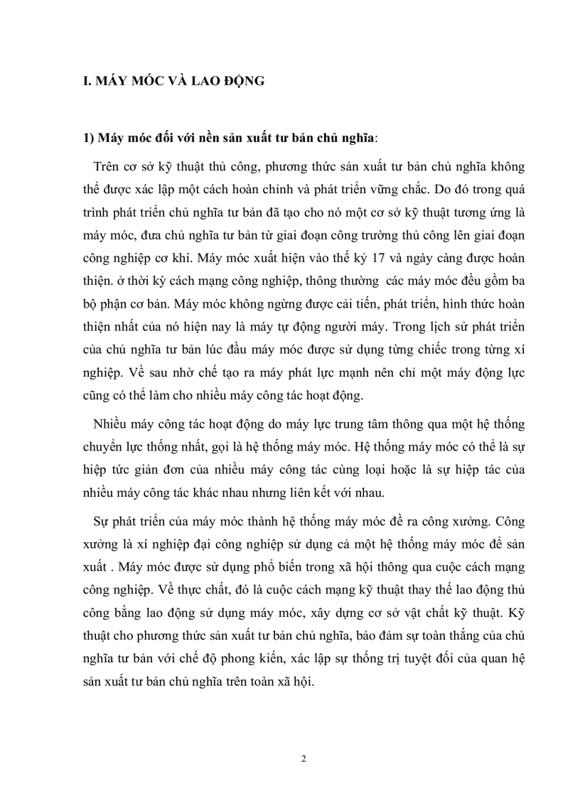 image for page Tiểu luận Quá trình sản xuất giá trị thặng dư hiện nay trong nghiên cứu máy móc và lao động