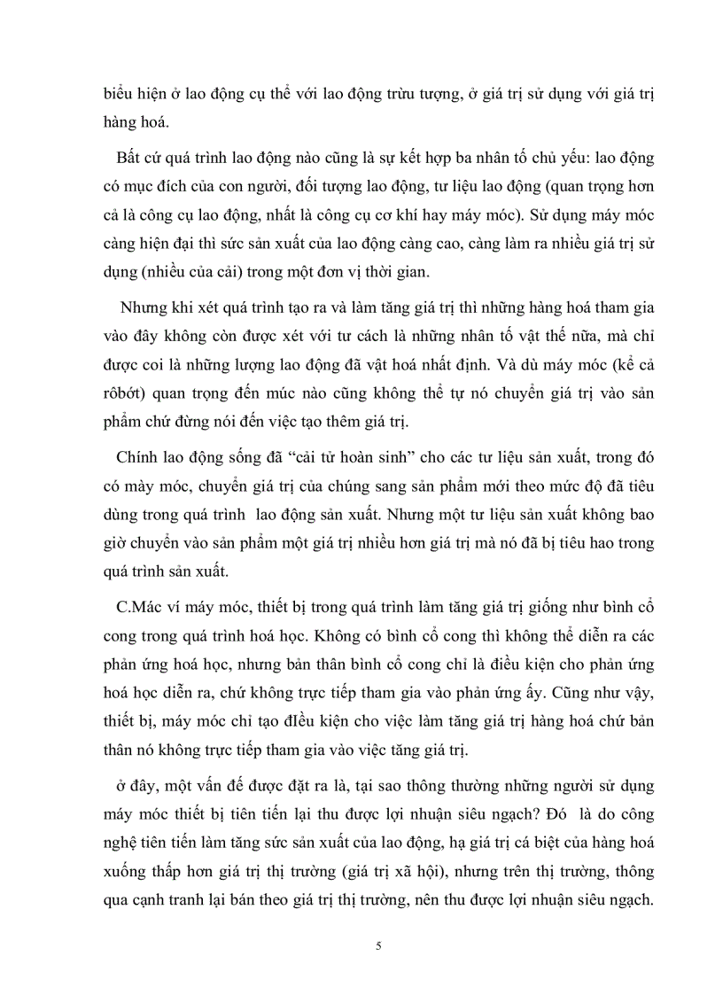 image for page Tiểu luận Quá trình sản xuất giá trị thặng dư hiện nay trong nghiên cứu máy móc và lao động