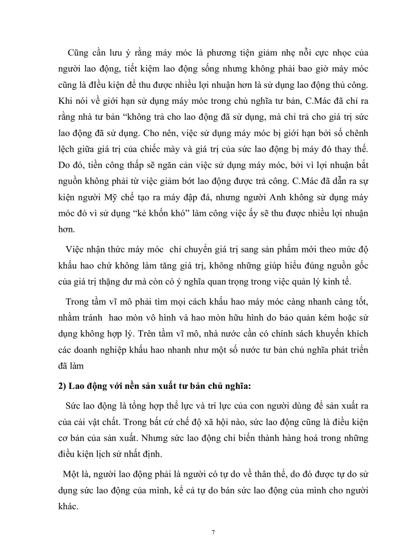 image for page Tiểu luận Quá trình sản xuất giá trị thặng dư hiện nay trong nghiên cứu máy móc và lao động