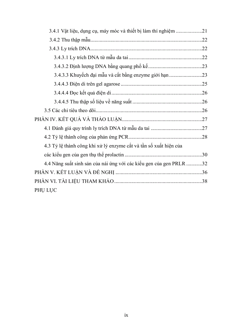 image for page Xác định sự hiện diện của các kiểu gen Prolactin receptor trên một số giống heo công nghiệp bằng phương pháp PCR RFLP