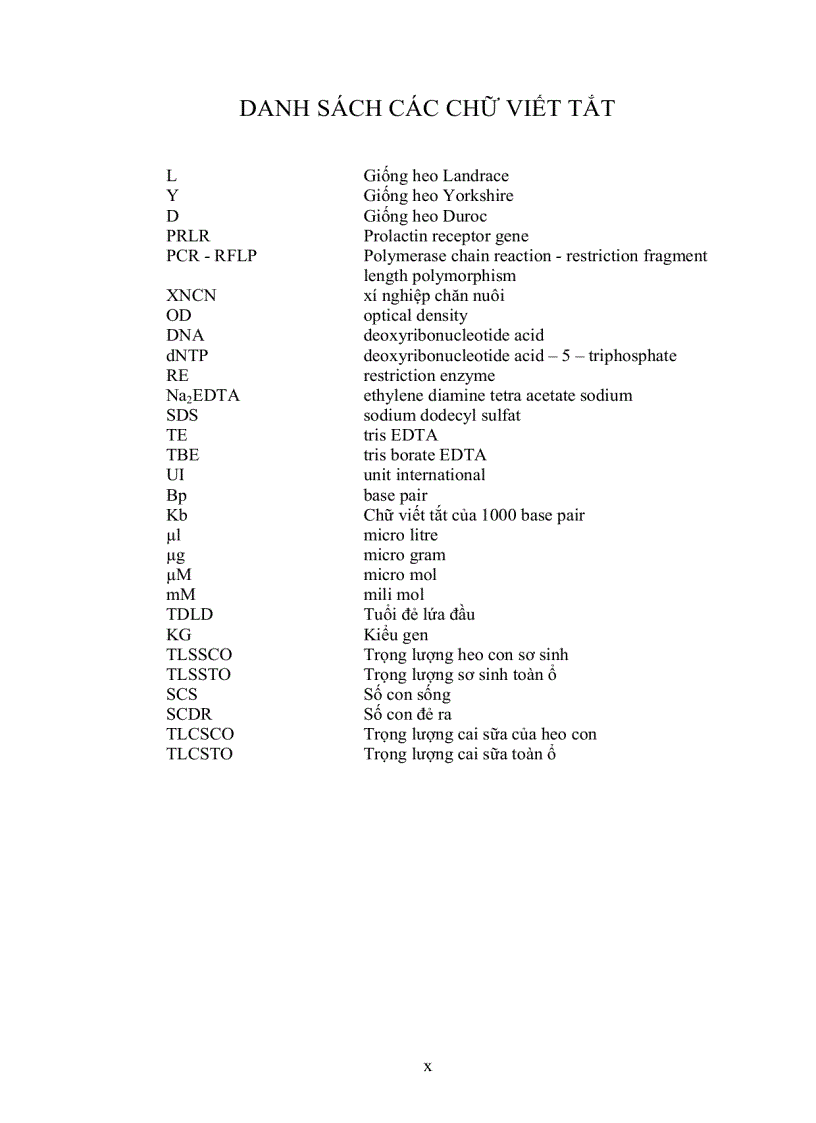 image for page Xác định sự hiện diện của các kiểu gen Prolactin receptor trên một số giống heo công nghiệp bằng phương pháp PCR RFLP