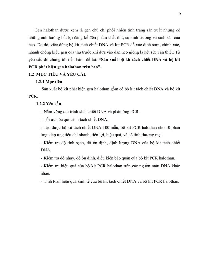 image for page Sản xuất bộ kit tách chiết dna và bộ kit pcr phát hiện gen halothan trên heo