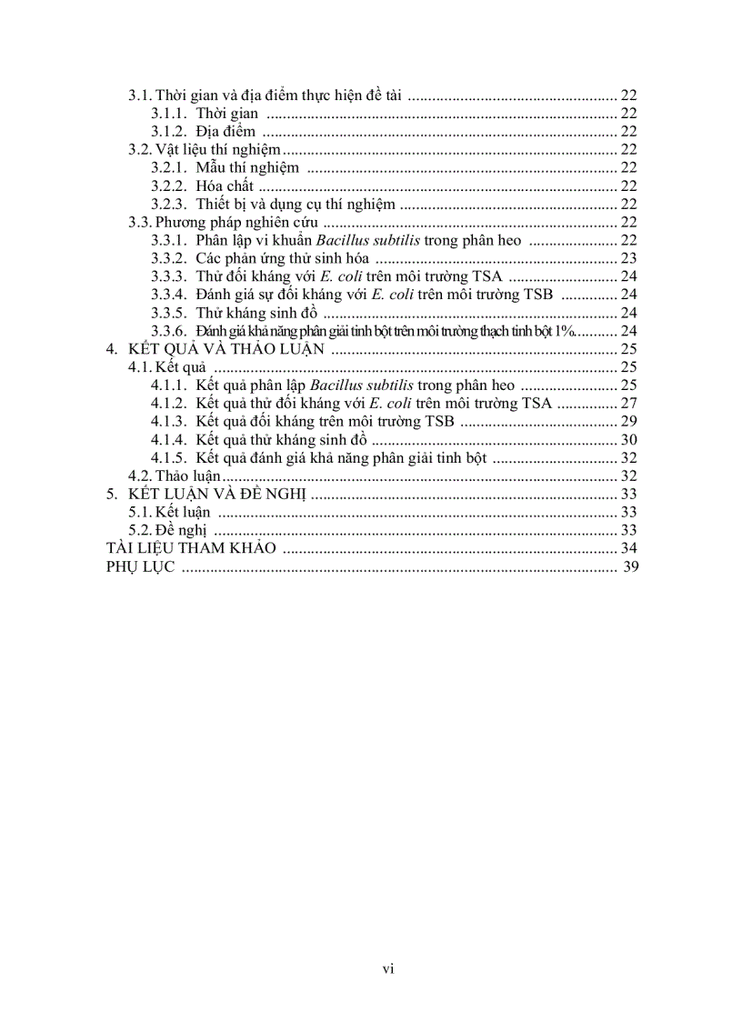 image for page Phân lập vi khuẩn bacillus subtilis trong phân heo và thử đối kháng với e Coli gây bệnh tiêu chảy trên heo