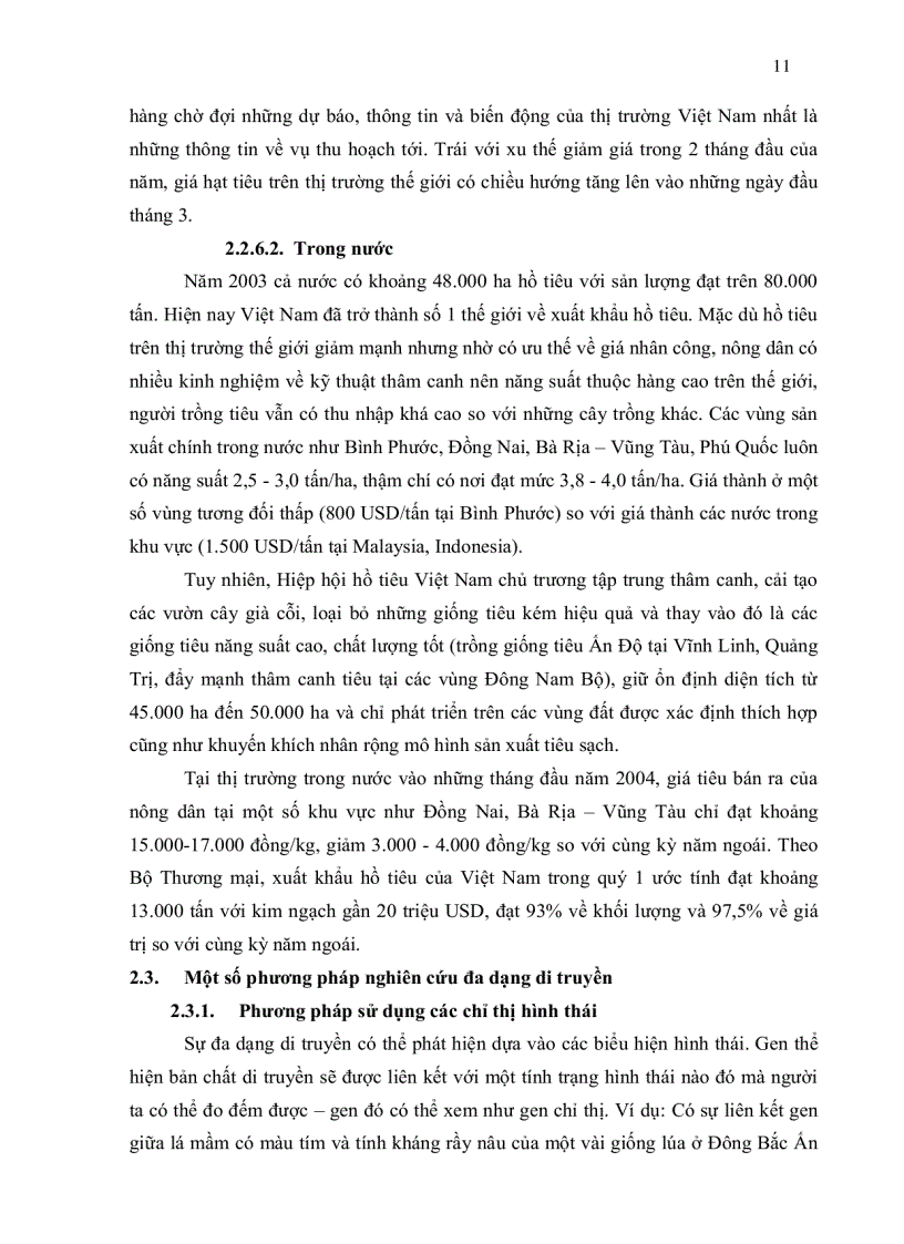 image for page Nghiên cứu đa dạng di truyền cây tiêu Piper nigrum L tai thi xã Bà Rìa Vũng Tàu bằng kỹ thuật RAPD