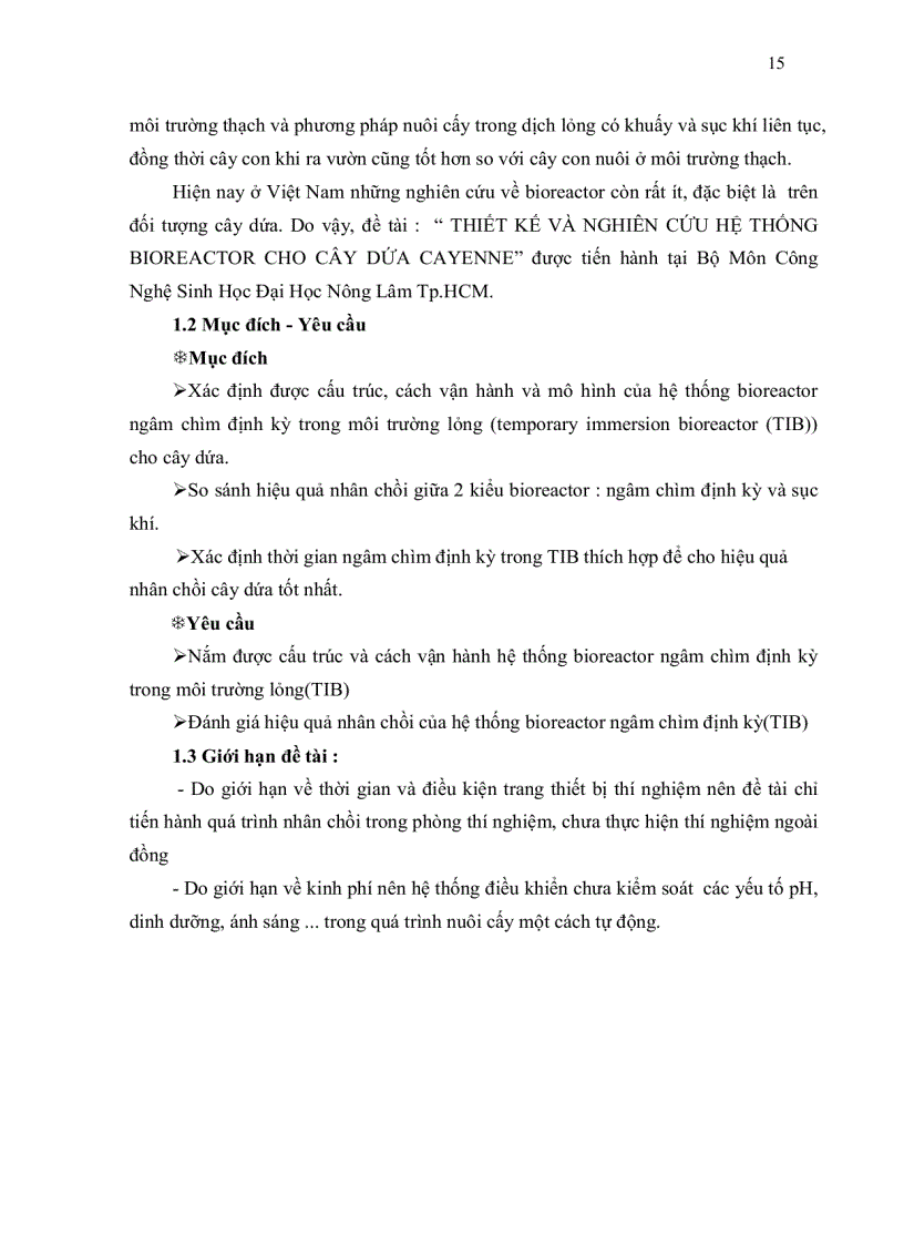 image for page Thiết kế và nghiên cứu hệ thống bioreactor cho cây dứa cayenne
