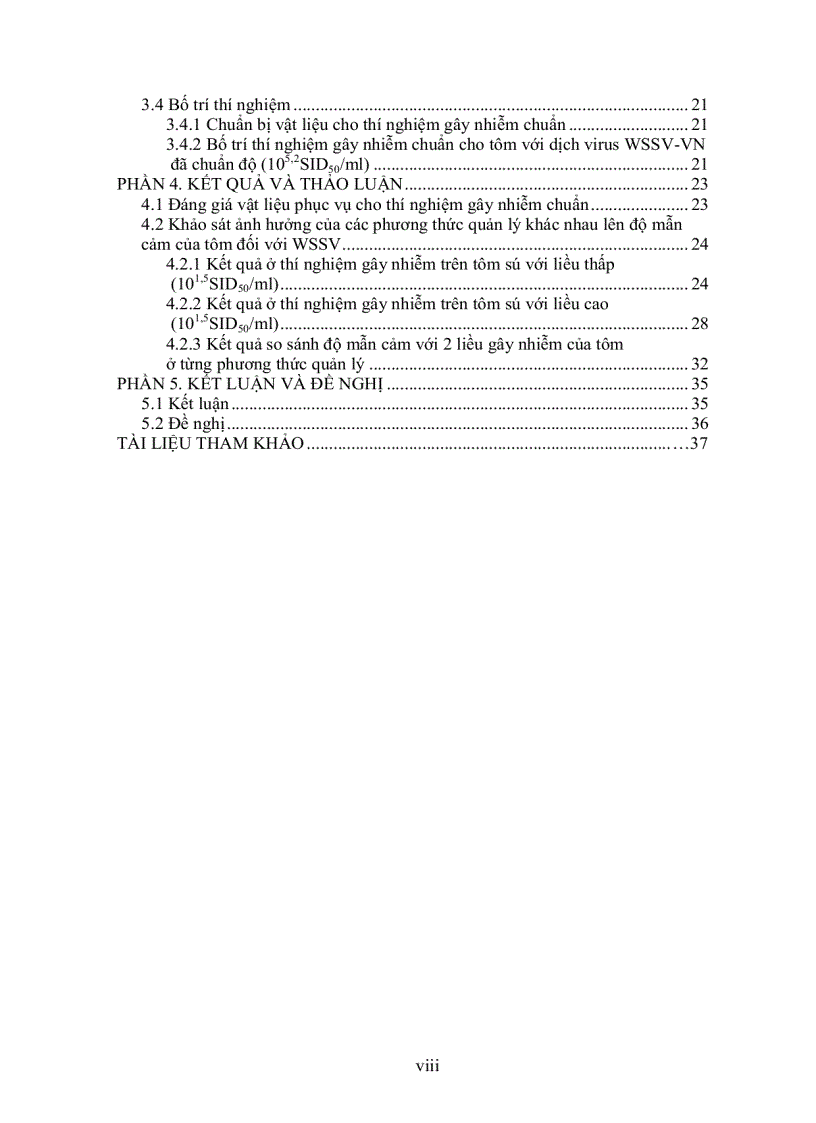 image for page Ứng dụng mô hình gây nhiễm thực nghiệm chuẩn đánh giá ảnh hưởng của các phương thức quản lý khác nhau lên độ mẫn cảm đối với virus gây hội chứng đốm trắng White spot syndrome viru