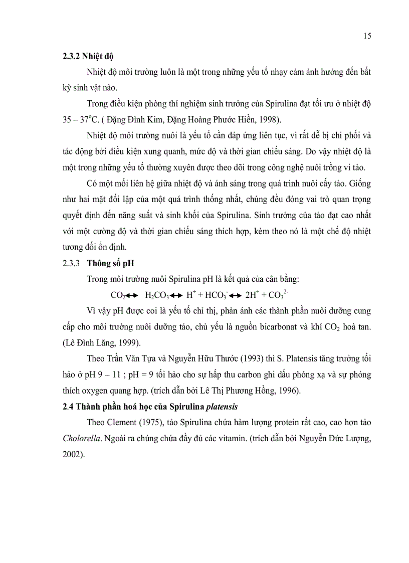 image for page Khảo sát một số phương pháp tăng sinh khối giống tảo Spirulina platensis qui mô phòng thí nghiệm