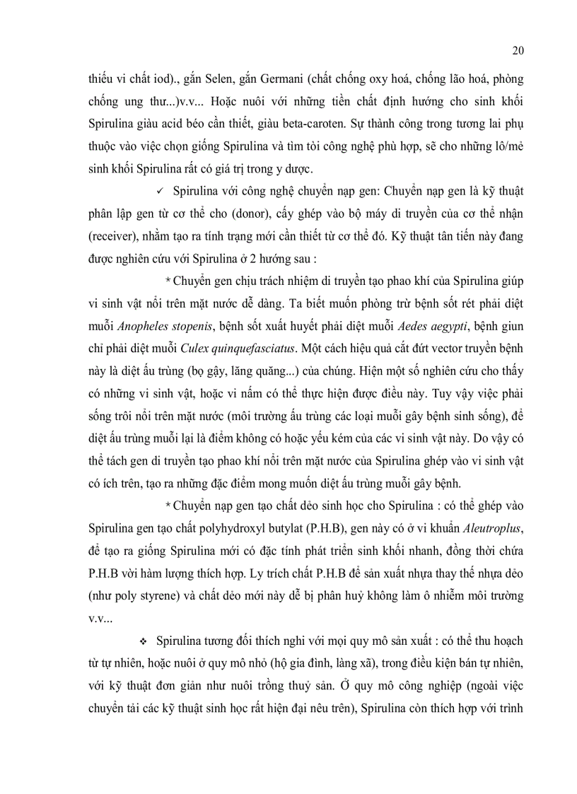 image for page Khảo sát một số phương pháp tăng sinh khối giống tảo Spirulina platensis qui mô phòng thí nghiệm