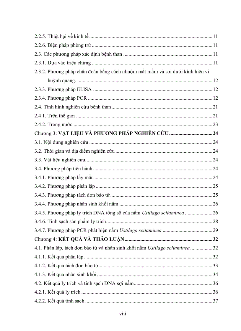 image for page Xây dựng qui trình PCR phát hiện nấm Ustilago scitaminea gây bệnh than trên mía
