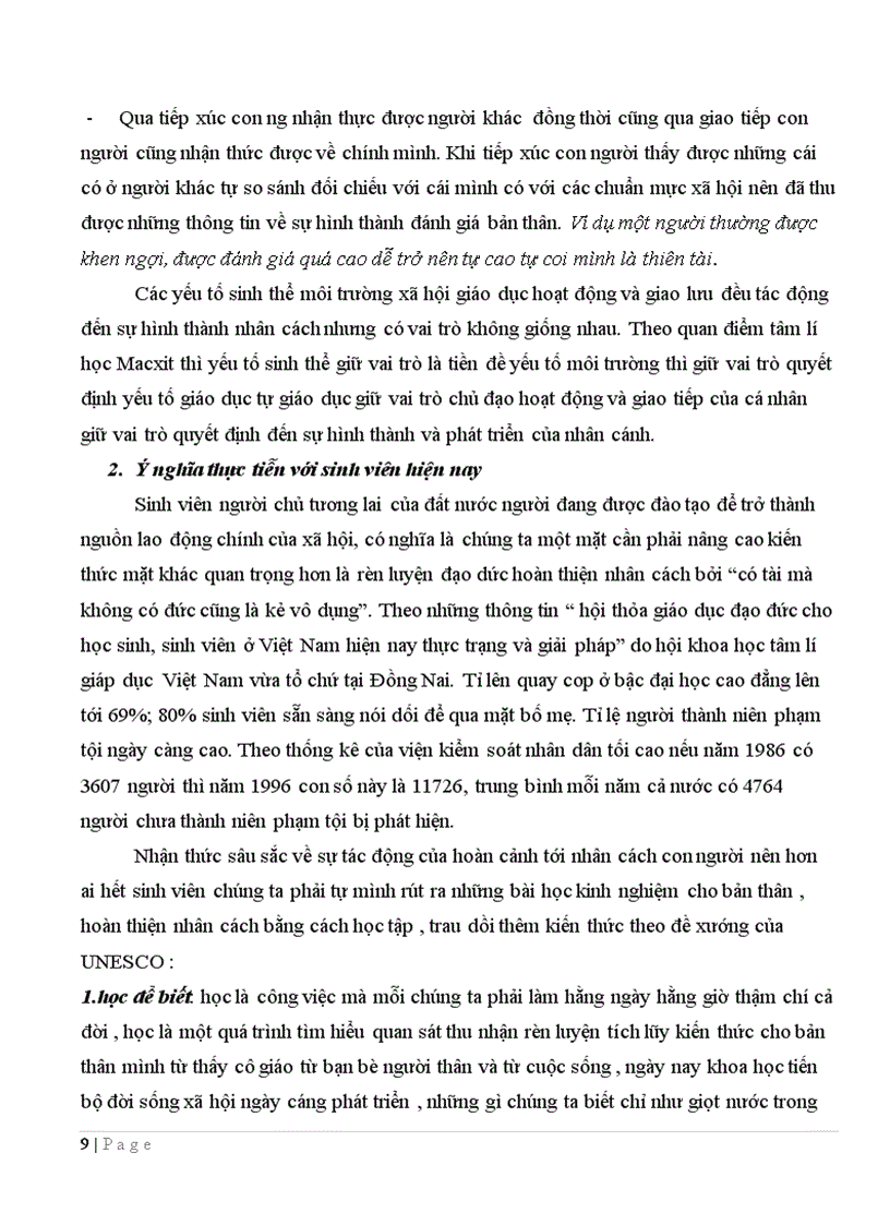 image for page Tâm lý học đại cương các yếu tố hình thành nên nhân cách