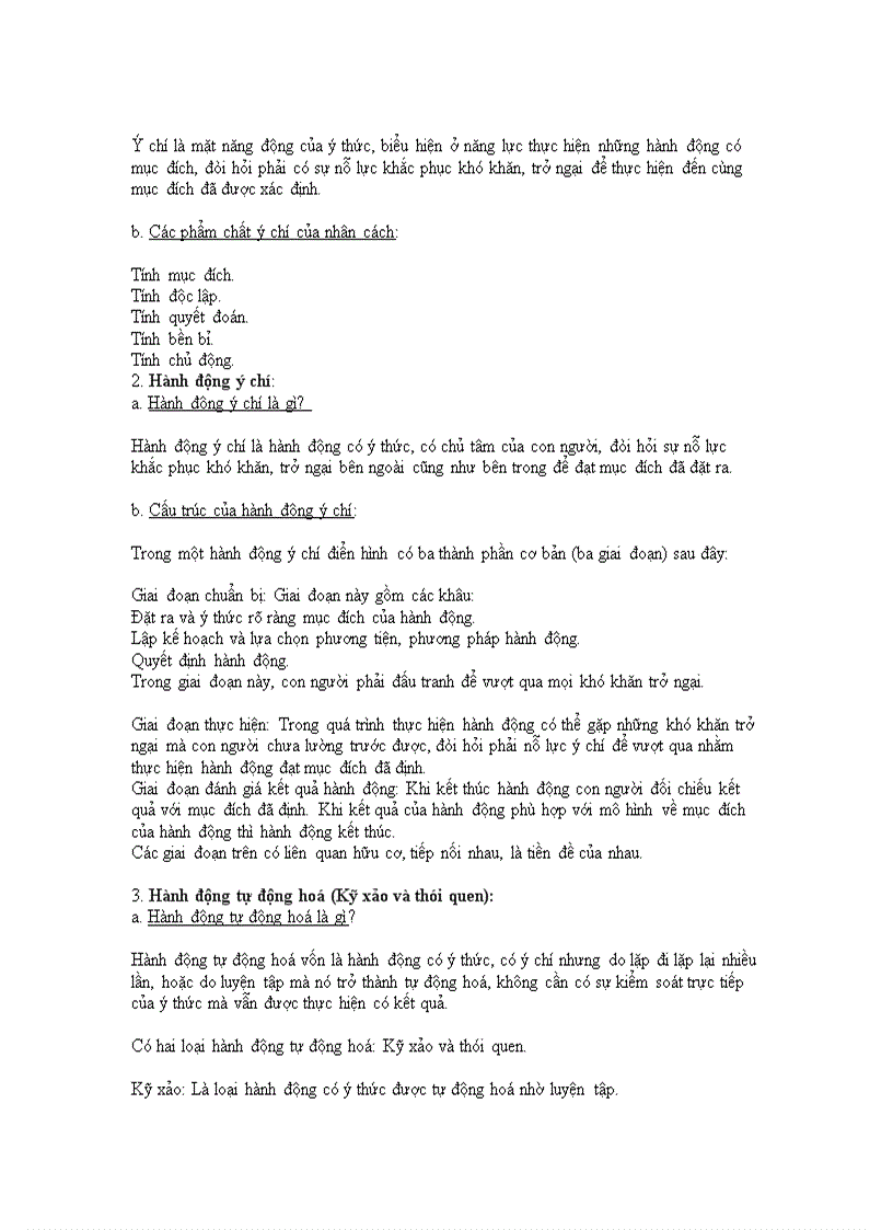 image for page Đề cương ôn tập môn Tâm Lý Học Đại Cuơng