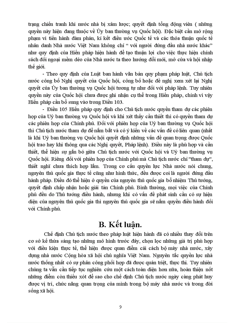 image for page Học kỳ luật hiến pháp phân tích chế định chủ tịch nước theo pháp luật hiện hành 8 điểm