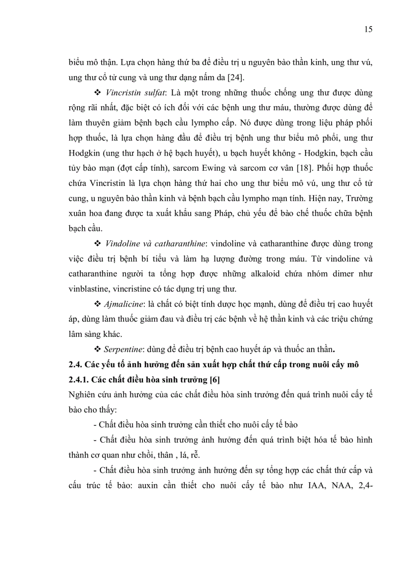 image for page Khảo sát sự tác động của IAA NAA lên sự sinh trưởng và sinh tổng hợp alkaloid của cây Trường xuân hoa Catharanthus roseus in vitro