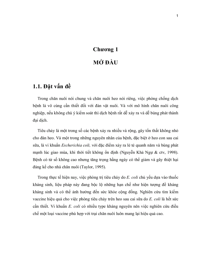 image for page Thử nghiệm điều chế auto vaccine phõng bệnh tiêu chảy do e Coli trên heo sau cai sữa