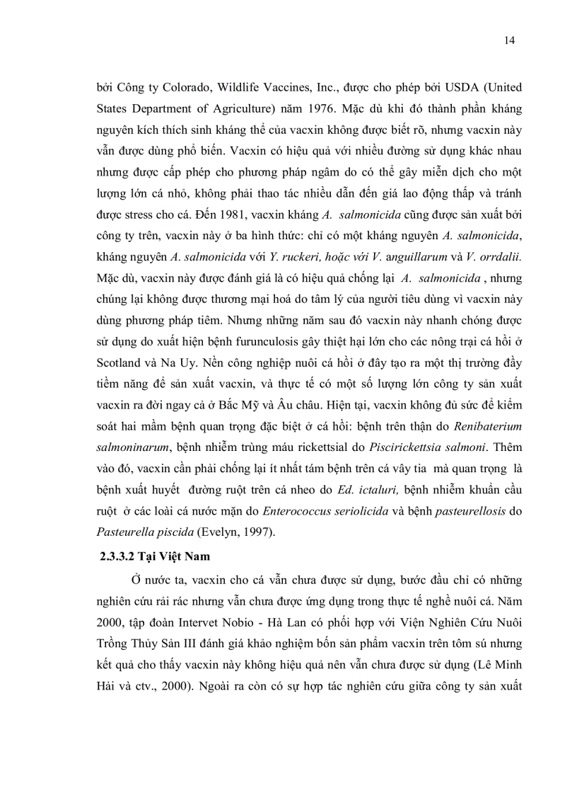 image for page Xác định tính sinh miễn dịch và hiệu quả của các loại vacxin từ vi khuẩn Edwardsiella ictaluri phân lập trên cá tra tại các vùng địa lý vào các thời điểm khác nhau thuộcĐBSCL