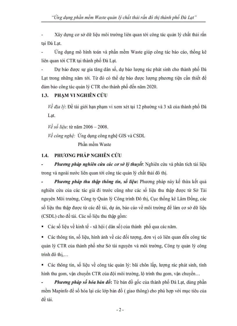 image for page Ứng dụng phần mềm Waste quản lý chất thải rắn đô thị thành phố Đà Lạt