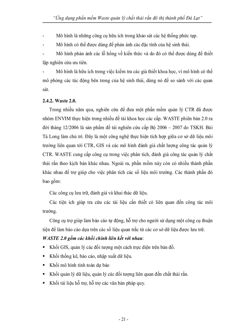 image for page Ứng dụng phần mềm Waste quản lý chất thải rắn đô thị thành phố Đà Lạt