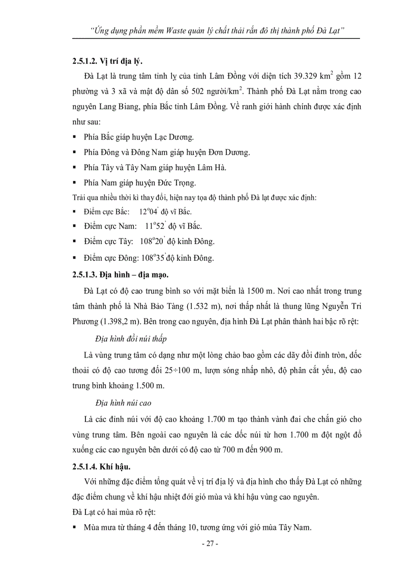 image for page Ứng dụng phần mềm Waste quản lý chất thải rắn đô thị thành phố Đà Lạt