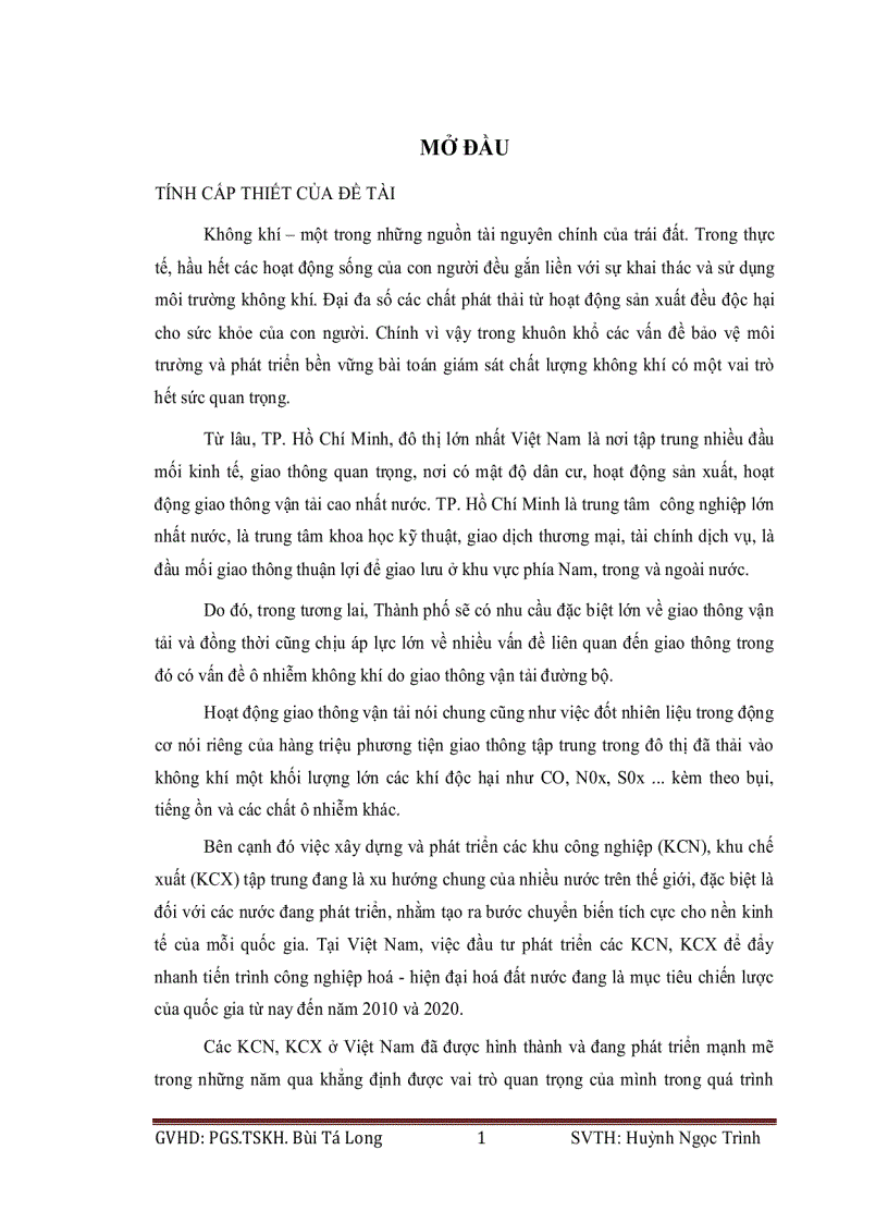 image for page Ứng dụng phương pháp chỉ thị sinh học đánh giá hiện trạng ô nhiễm không khí tại một số trục đường chính tp hồ chí minh
