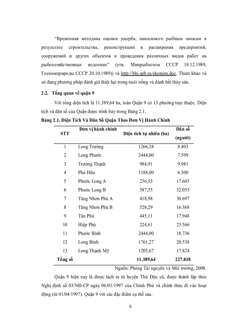image for page Ứng Dụng Phương Pháp Mô Hình Đánh Gía Thiệt Hại Về Kinh Tế Do Ô Nhiễm Môi Trường Nước Mặt Lấy Quận 9 Thành Phố Hồ Chí Minh Làm Ví Dụ Nghiên Cứu