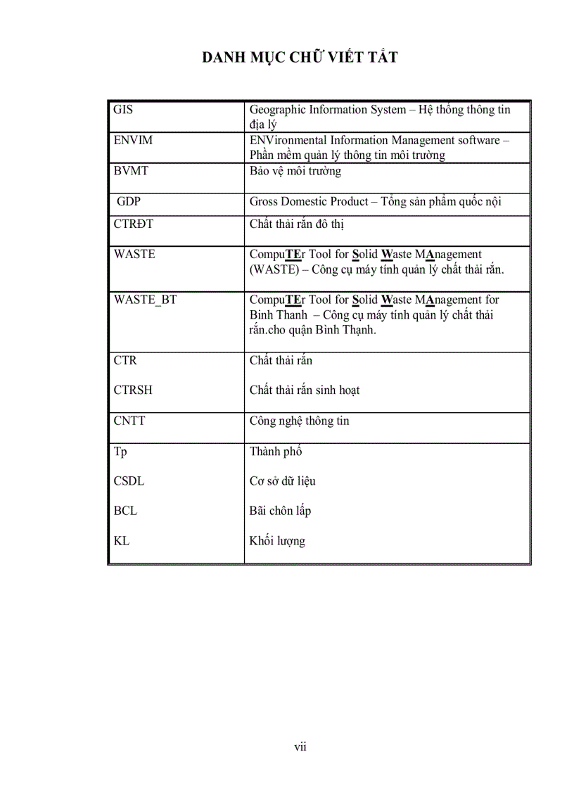 image for page Ứng dụng tin học môi trường quản lý chất thải rắn đô thị cho quận bình thạnh