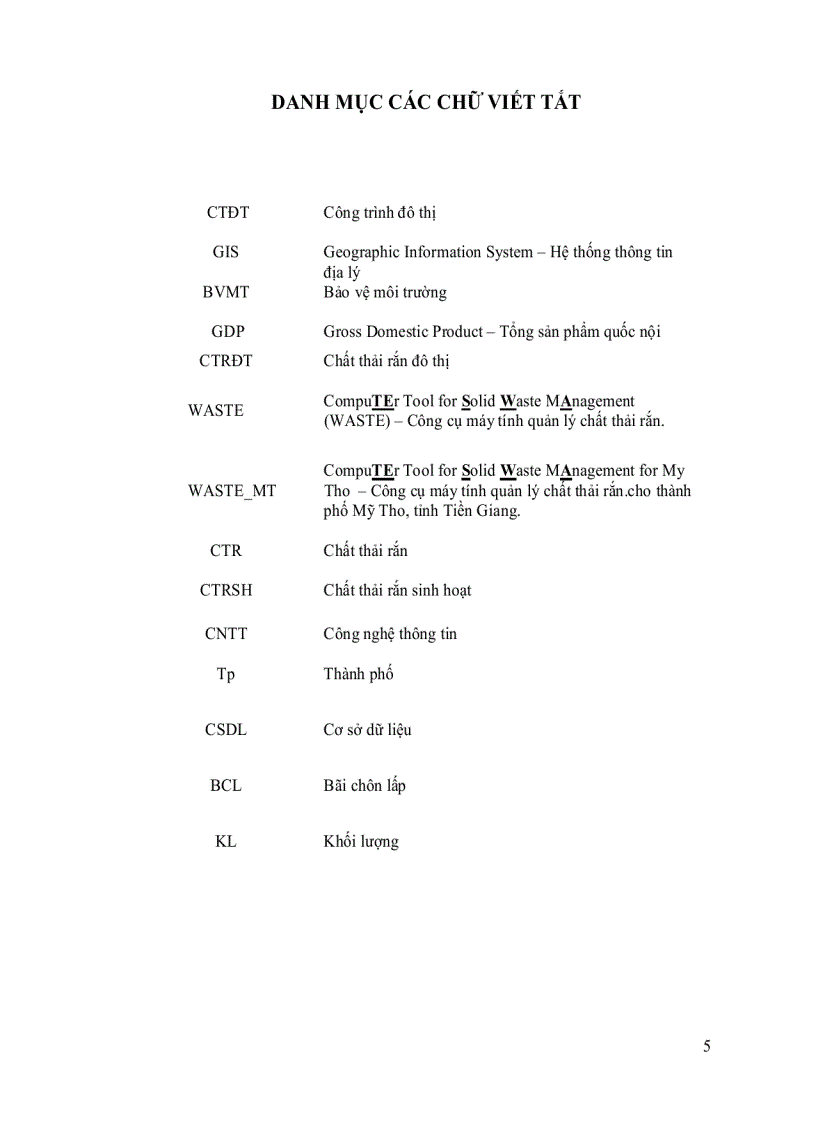 image for page Quản lí chất thải rắn sinh hoạt cho thành phố mỹ tho tỉnh tiền giang bằng công cụ tin học